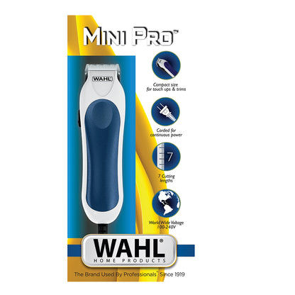 Cortadora De Cabello Mini Pro Kit Wahl 8 Pzs 09307-108 Blanco